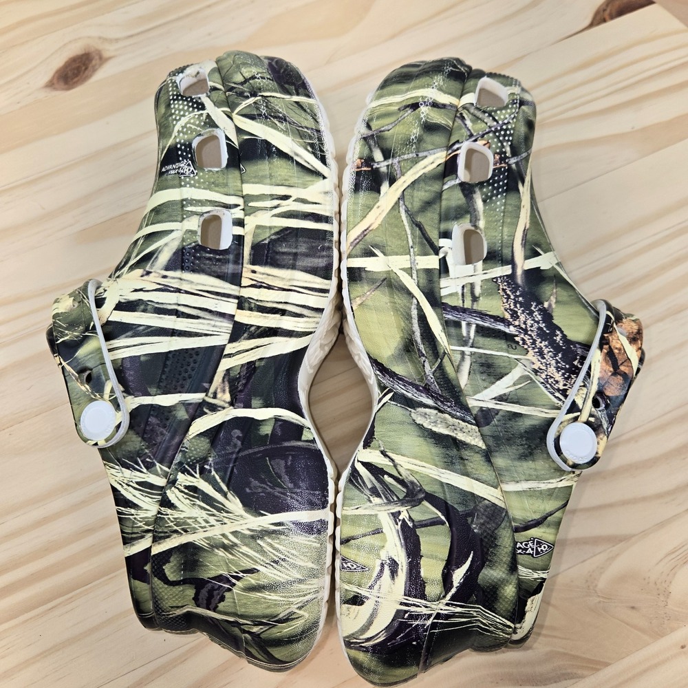 Crocs Classic Bae Platform Clog Mules 206939 Womens Camo Green Size 7 - Picture 5 of 8